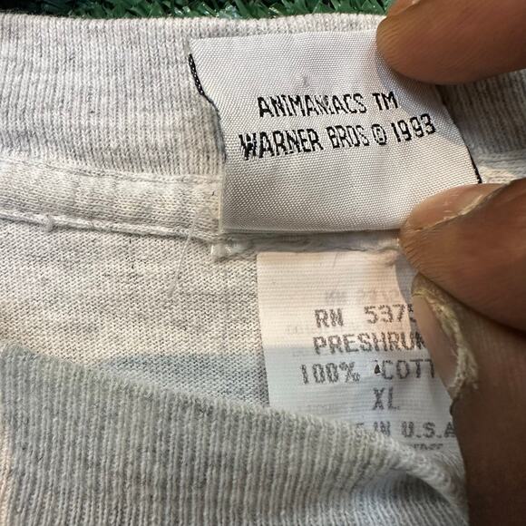 1993 Vintage Pinky & The Brain T-shirt Size XL Made In USA - Picture 4 of 4